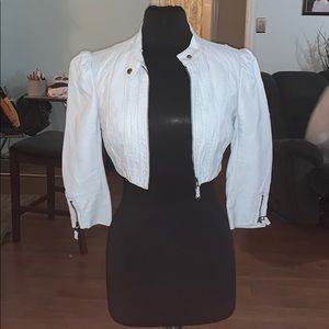 Baby blue cropped jacket